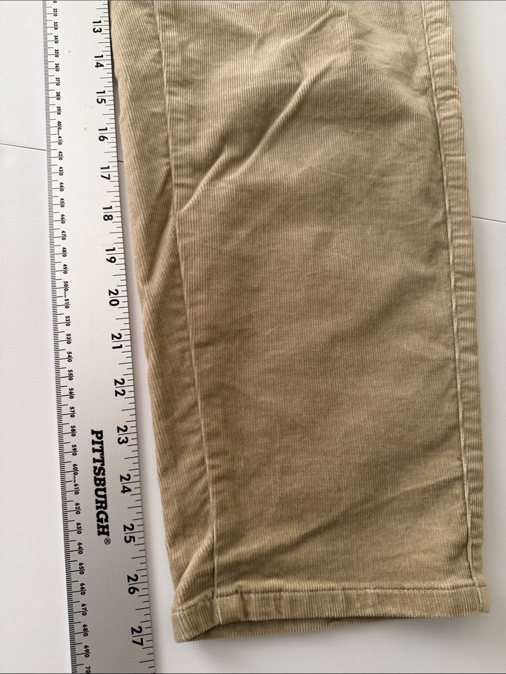 Eileen Fisher organic cotton beige corduroy pants size Small Petite S/P - Picture 7 of 8